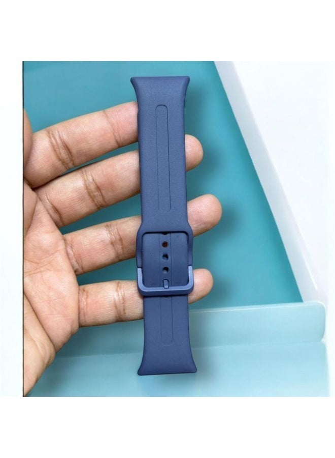 Adjustable Replacement Silicone Watch Band Strap Compatible with Xiaomi Redmi Watch 4/ 5 Mi Band 8 Pro Blue - Image 4